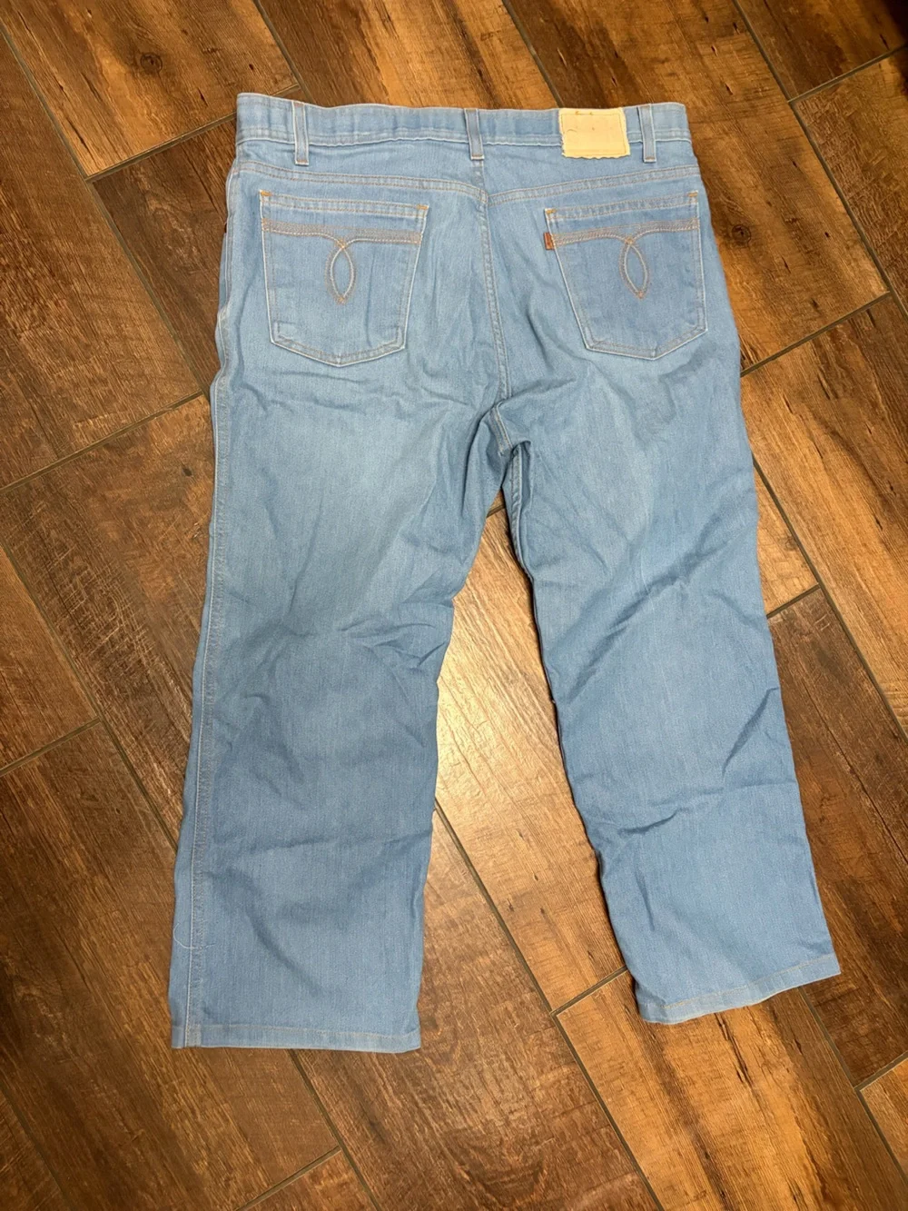 VTG 1982 Levi's Orange Tab Pants Mens Insert 38x29 Made in USA Light Blue